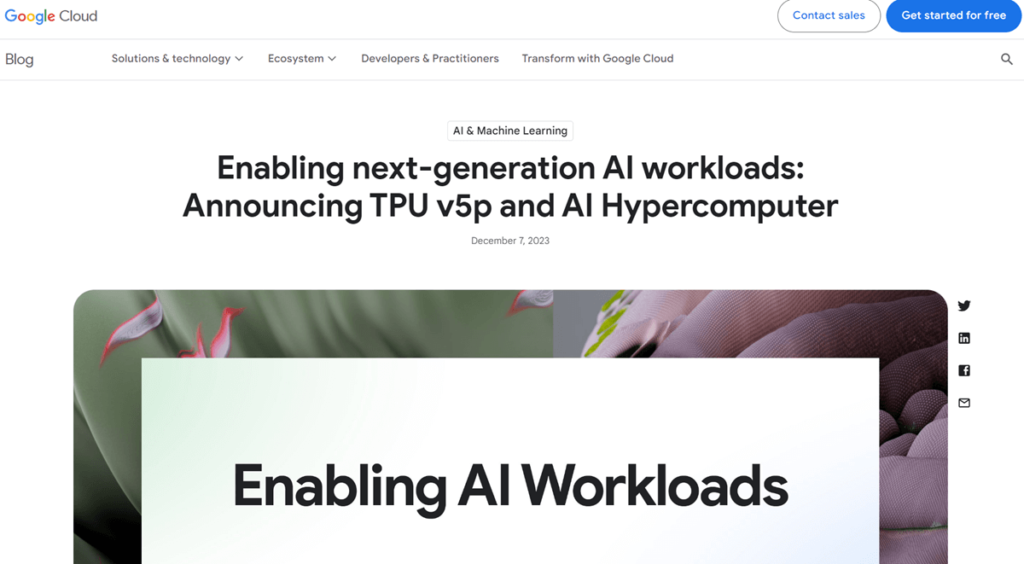 Enabling next-generation AI workloads: Announcing TPU v5p and AI Hypercomputer